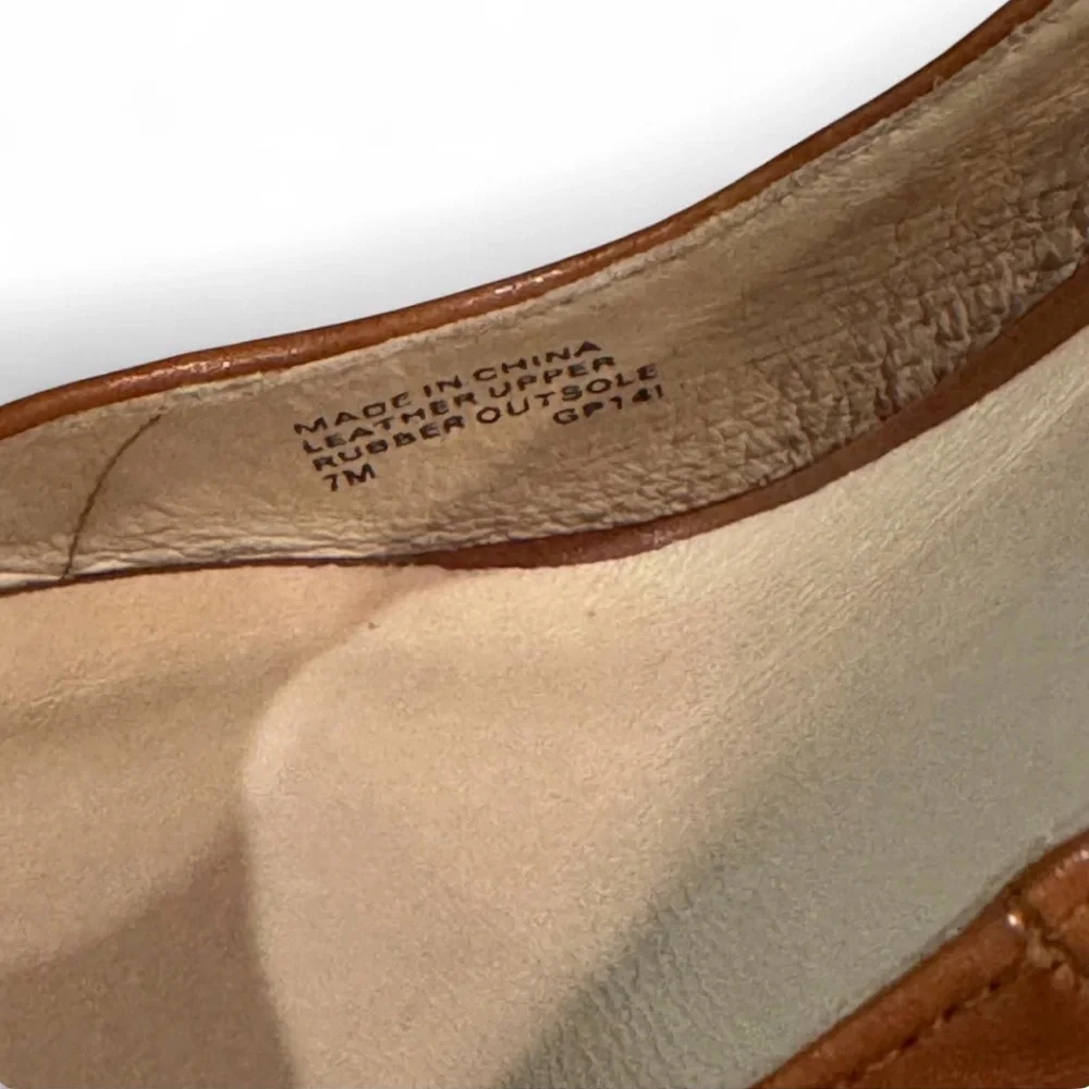 Michael Kors Women's Brown Leather Peep-Toe Wedge Heels - Picture 4 of 7